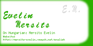 evelin mersits business card